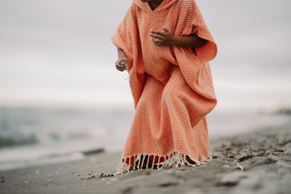 KIDS LARGE HOODED TOWEL Orange