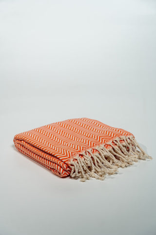 TURKISH BEACH TOWEL Orange