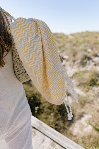 TURKISH BEACH TOWEL Lemon
