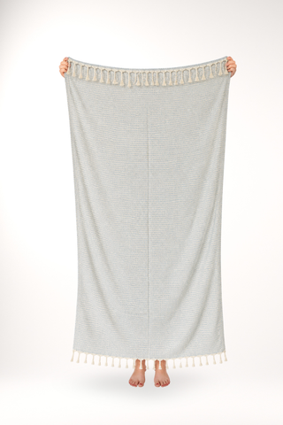 Alba Turkish Beach Towel - Aqua