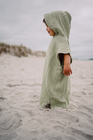 KIDS SMALL HOODED TOWEL Olive Green