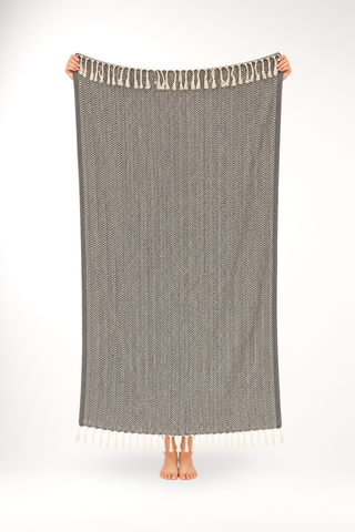 Turkish Beach Towel — Dark Grey