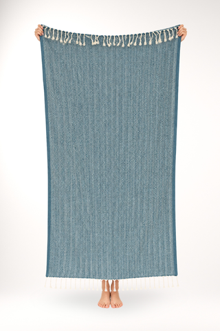 Turkish Beach Towel — Ocean Blue