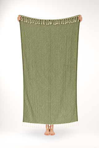 Turkish Beach Towel — Olive Green